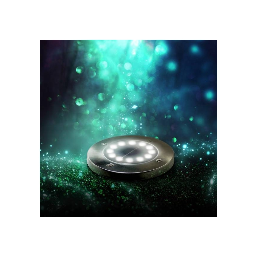 LED Solárne zápustné svietidlo CLAVO LED/0,72W/1,2V 600mAh IP44