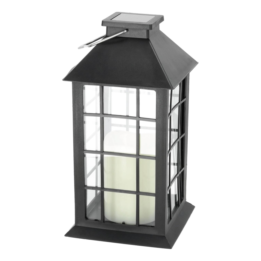 LED Solárne závesné svietidlo LED/0,02W/1,2V 1xAA 2700K IP44 200 mAh čierna