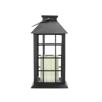 LED Solárne závesné svietidlo LED/0,02W/1,2V 1xAA 2700K IP44 200 mAh čierna