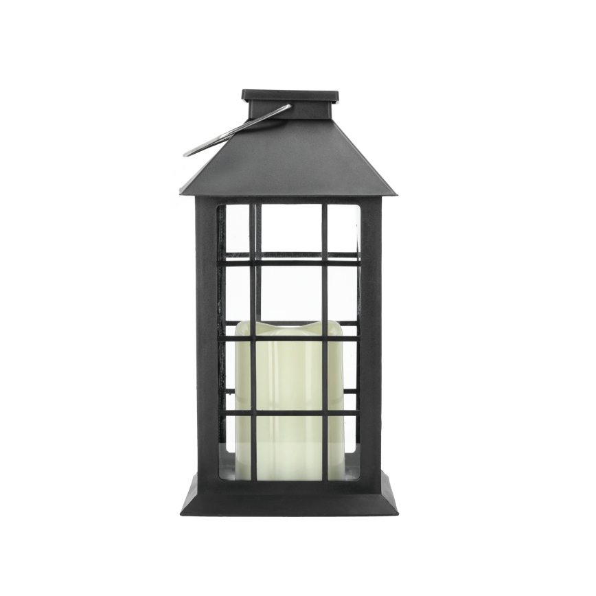 LED Solárne závesné svietidlo LED/0,02W/1,2V 1xAA 2700K IP44 200 mAh čierna