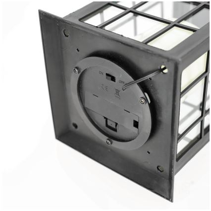 LED Solárne závesné svietidlo LED/0,02W/1,2V 1xAA 2700K IP44 200 mAh čierna
