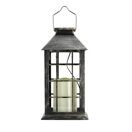 LED Solárne závesné svietidlo LED/0,02W/1,2V 1xAA 2700K IP44 200 mAh patina