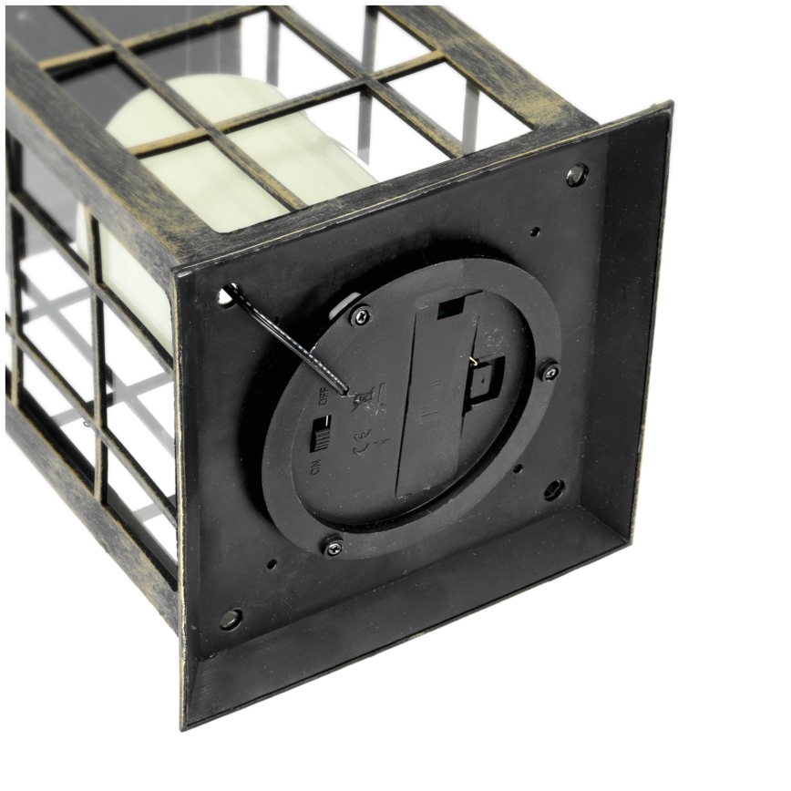 LED Solárne závesné svietidlo LED/0,02W/1,2V 1xAA 2700K IP44 200 mAh patina