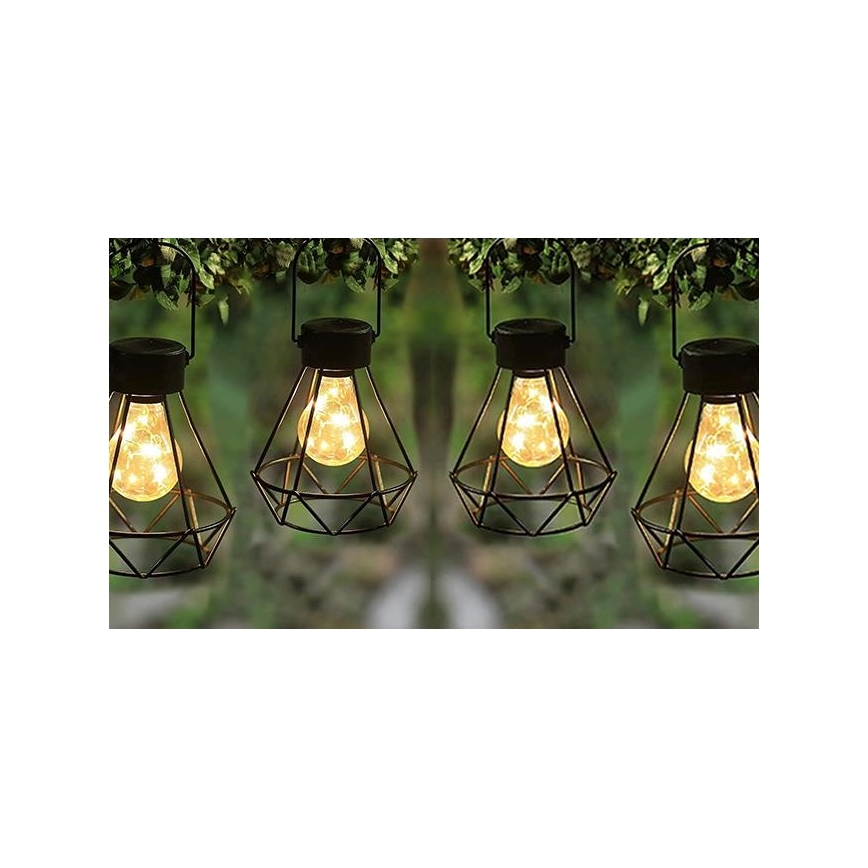 LED Solárne závesné svietidlo LED/0,1W/1,2V pr. 13 cm