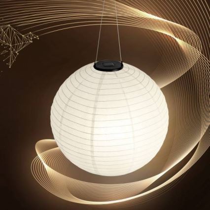 LED Solárne závesné svietidlo ORIGAMI LED/0,08W/1,2V 1xAAA 300mAh pr. 20 cm IP44