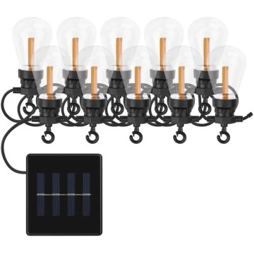 LED solárny dekoračný reťaz 10xLED/0,6W/1,2V 4,5m IP44 800 mAh