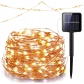 LED solárny dekoratívny reťazec 100xLED/1,2V 800 mAh 7 m IP44 čierna