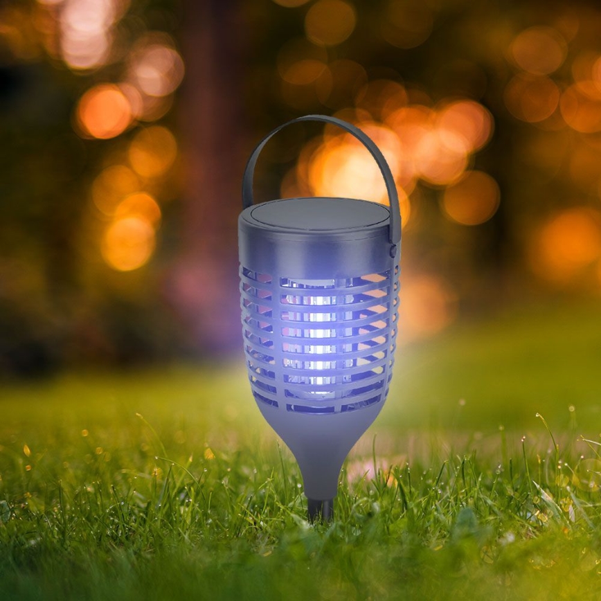 LED Solárny lapač hmyzu 3v1 LED/1,3W/3,7V IP24 20 m² 2200 mAh