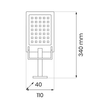 LED Solárny reflektor ADIK LED/1,2W/3,7V 1200 mAh 6500K IP44