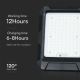 LED Solárny reflektor LED/10W/3,7V IP65 4000K čierna + diaľkové ovládanie