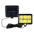 LED solárny reflektor so senzorom LED/1,5W/3,7V 6000K IP44 1200 mAh