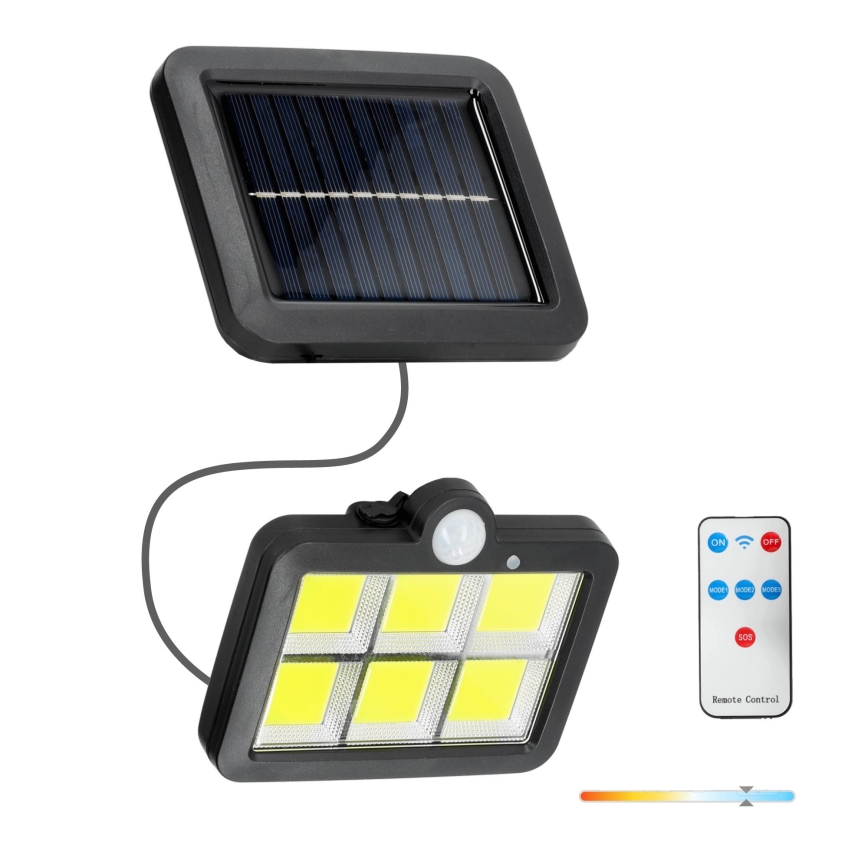 LED Solárny reflektor so senzorom LED/1,5W/3,7V 6000K IP44 1200 mAh