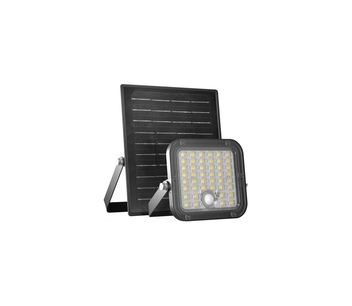 LED solárny reflektor so senzorom LED/10W/3,7V 4000K IP65 3600 mAh + DO 004003