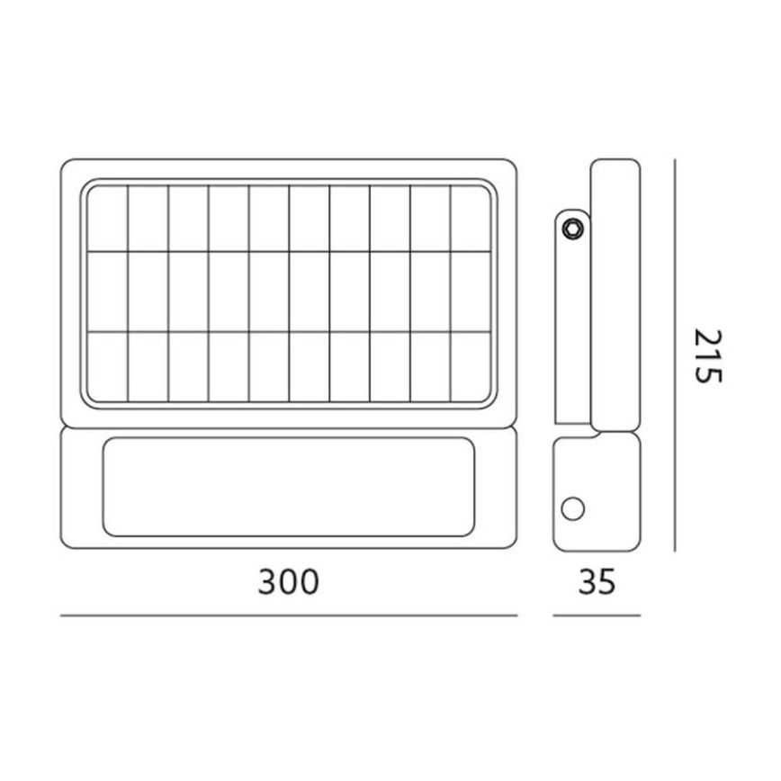 LED Solárny reflektor so senzorom LED/10W/3,7V 4000K IP65 7200 mAh
