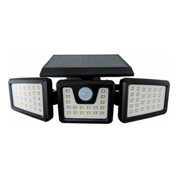 LED solárny reflektor so senzorom LED/14W/3,7V 1800 mAh IP44