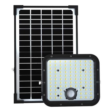 LED Solárny reflektor so senzorom LED/30W/6,4V 4000K + diaľkové ovládanie