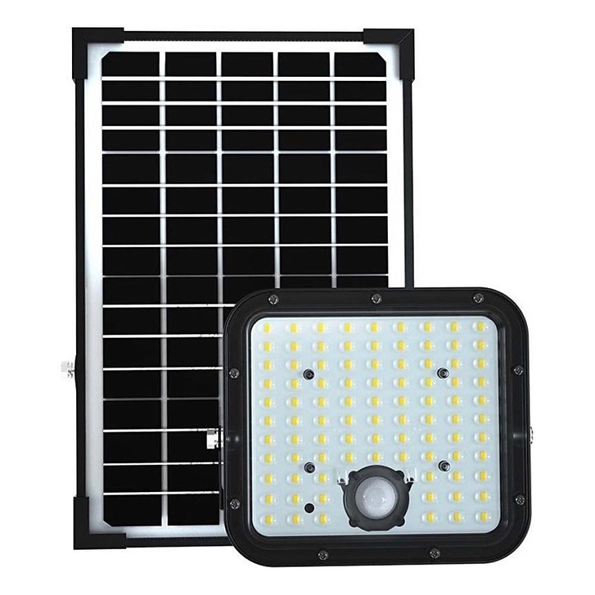 LED Solárny reflektor so senzorom LED/30W/6,4V 4000K + diaľkové ovládanie