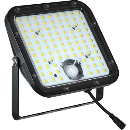 LED Solárny reflektor so senzorom LED/30W/6,4V 4000K + diaľkové ovládanie