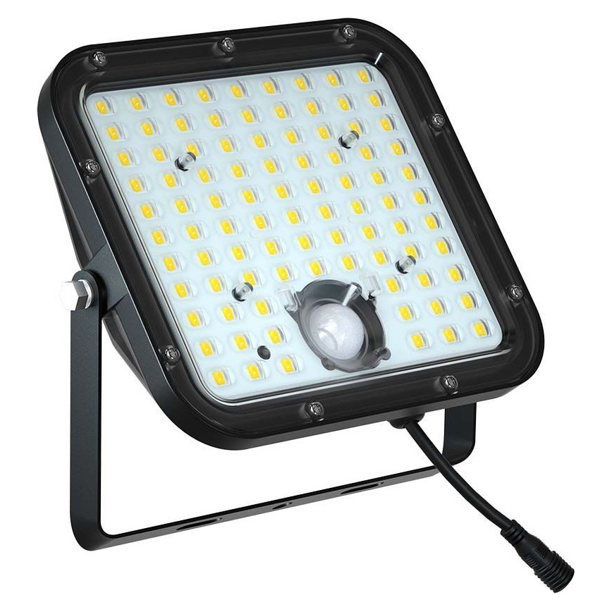 LED Solárny reflektor so senzorom LED/30W/6,4V 4000K + diaľkové ovládanie