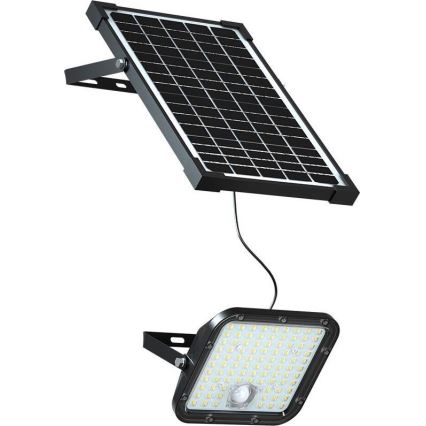 LED Solárny reflektor so senzorom LED/30W/6,4V 4000K + diaľkové ovládanie