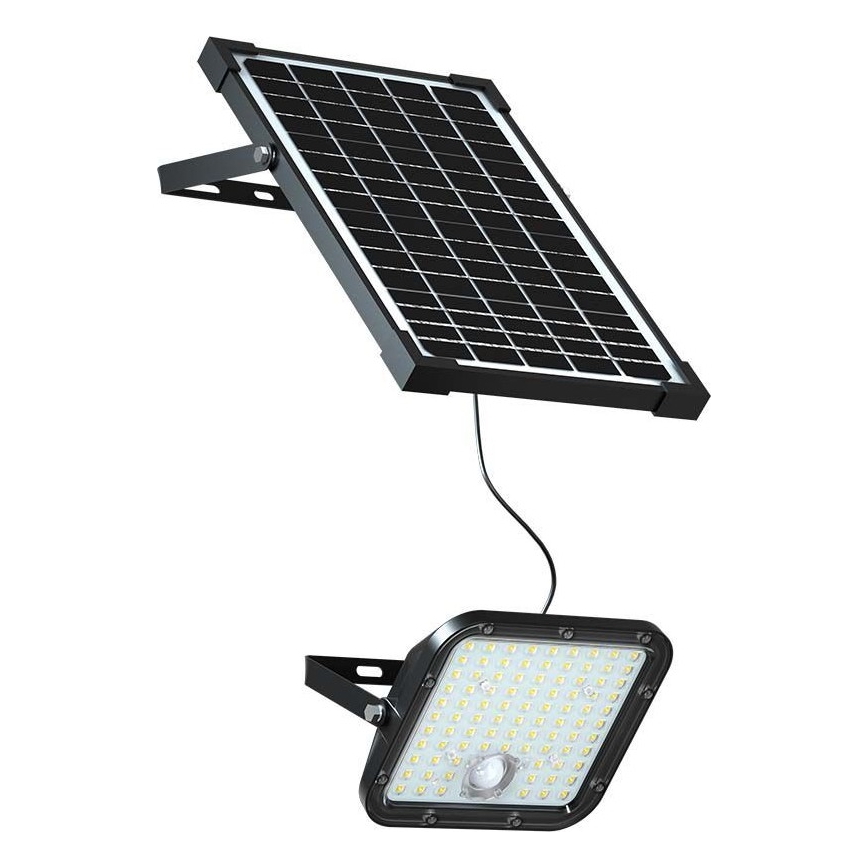 LED Solárny reflektor so senzorom LED/30W/6,4V 4000K + diaľkové ovládanie