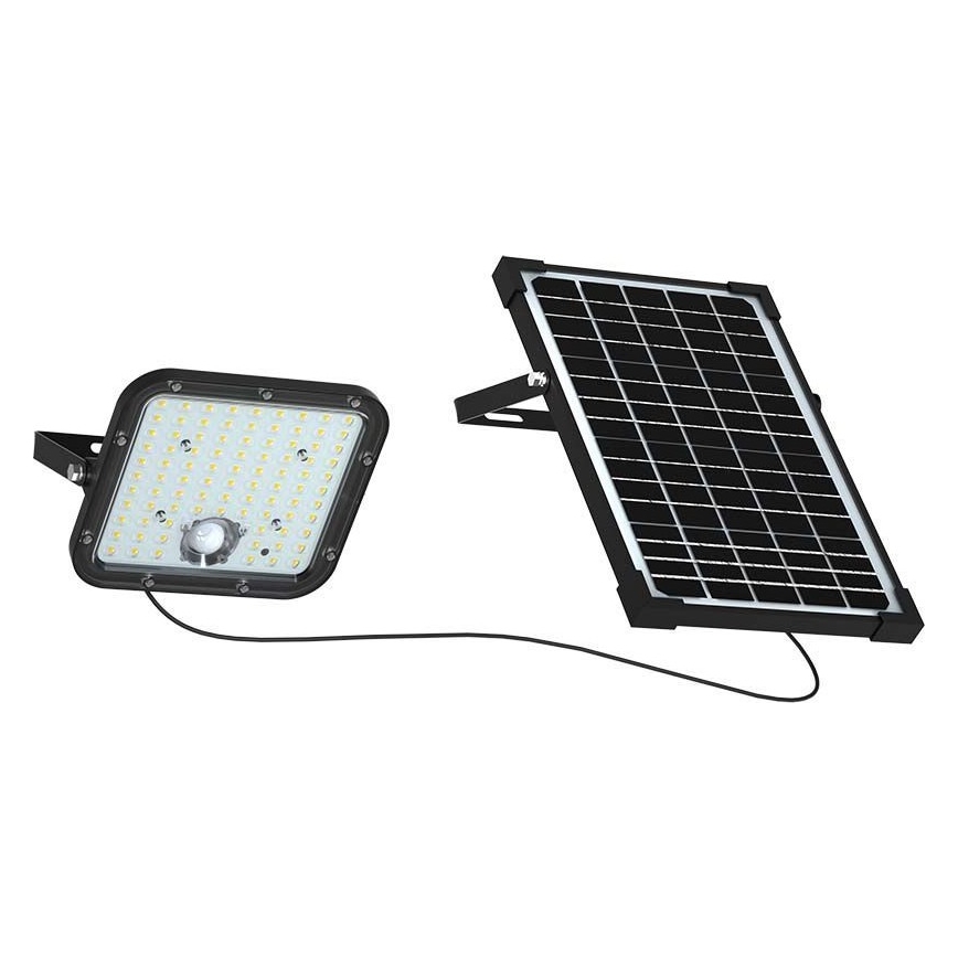 LED Solárny reflektor so senzorom LED/30W/6,4V 4000K + diaľkové ovládanie