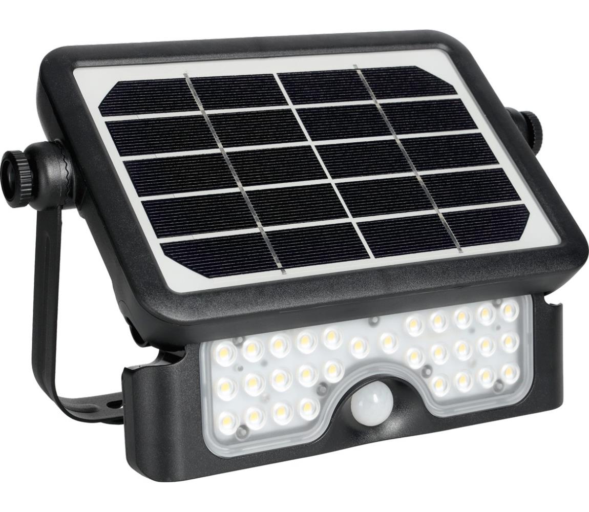  LED solárny reflektor so senzorom LED/5W/3,7V 4000K IP65 3000 mAh 