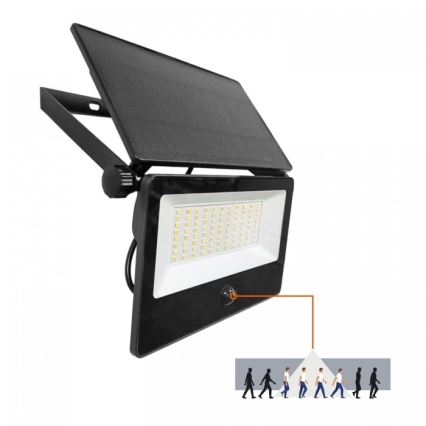 LED solárny reflektor so snímačom NCS G2 LED/30W/3,7V 3000/4000/6500K IP54 5200 mAh