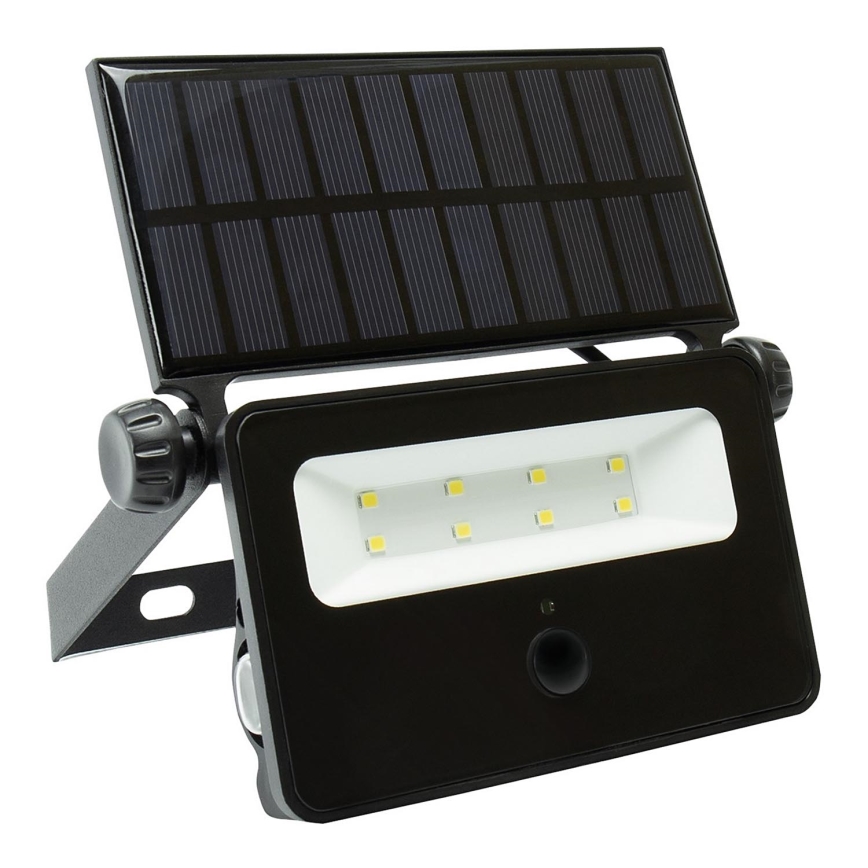 LED Solárny reflektor so senzorom pohybu a súmraku NOCTIS LED/2W/1800 mAh 3,7V 6000K IP65