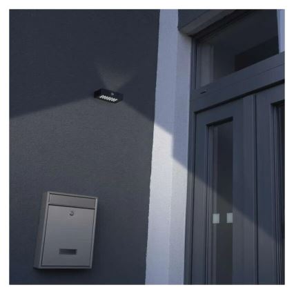 LED Solárny reflektor so senzorom pohybu LED/3,7V 1200mAh 4000K IP65 čierna