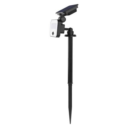 LED Solárny reflektor so senzorom pohybu SPILO LED/3,7V 3600mAh 3000K IP54 + diaľkové ovládanie