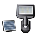 LED Solárny reflektor so senzorom TOMI LED/10W/7,4V 1800 mAh IP44 čierna