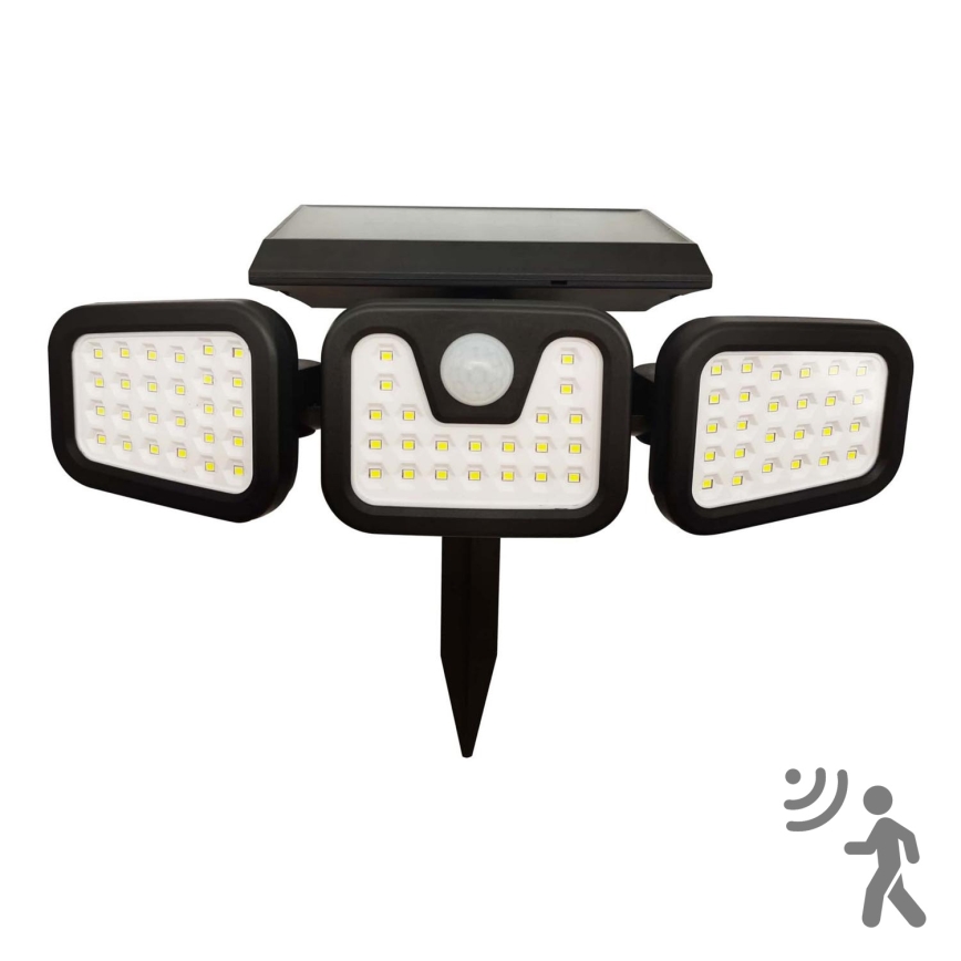 LED Solárny reflektor so senzorom TRIO LED/0,6W/3,7V 1200 mAh IP44