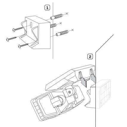 LED Solárny reflektor so senzorom TRIO LED/0,6W/3,7V IP44