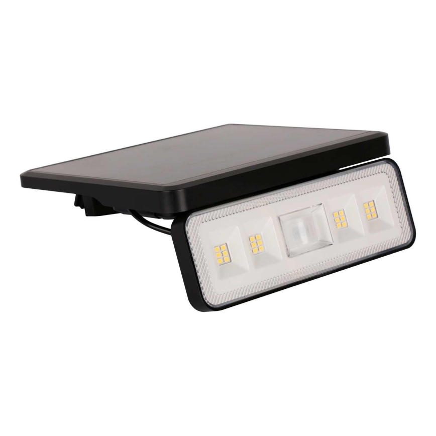 LED Solárny vonkajší reflektor so senzorom LED/8W/3,7V 2000 mAh IP54 čierna