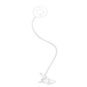 LED Stlmiteľná stolová lampa s klipom LED/8W/230V 3000/4000/5000K biela