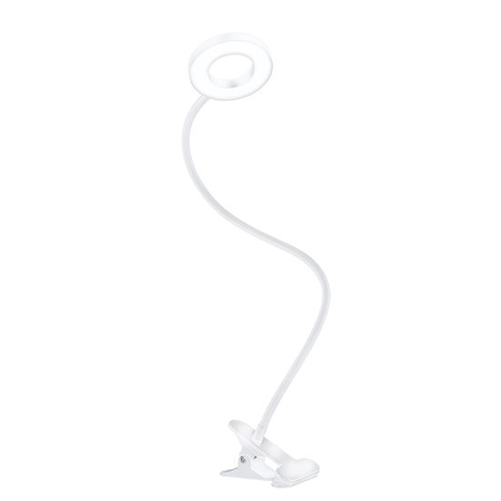 LED Stlmiteľná stolová lampa s klipom LED/8W/230V 3000/4000/5000K biela