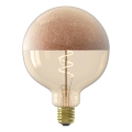 LED stlmiteľná žiarovka s vrchlíkom FILAMENT G125 E27/4W/230V 1800K medená CRI 90