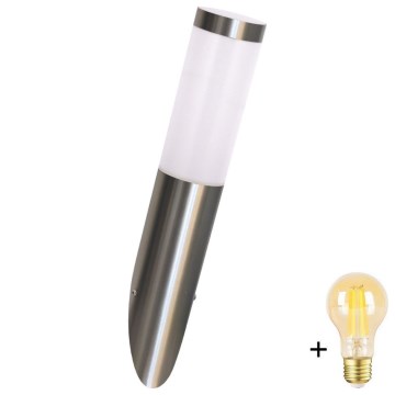 LED stlmiteľné vonkajšie nástenné svietidlo LIVIA 1xE27/6W/230V 2700–6500K Wi-Fi IP44 strieborné
