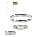 LED stlmiteľný krištáľový luster na lanku THALIA LED/120W/230V 3000-6000K + diaľkové ovládanie