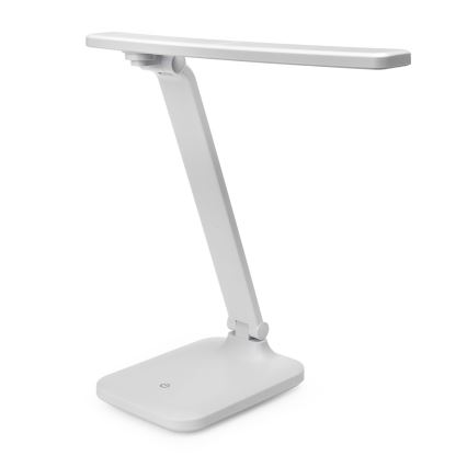 LED Stmievateľná dotyková stolná lampa s bezdrôtovým nabíjaním a USB portom REMUS LED/5W/230V biela