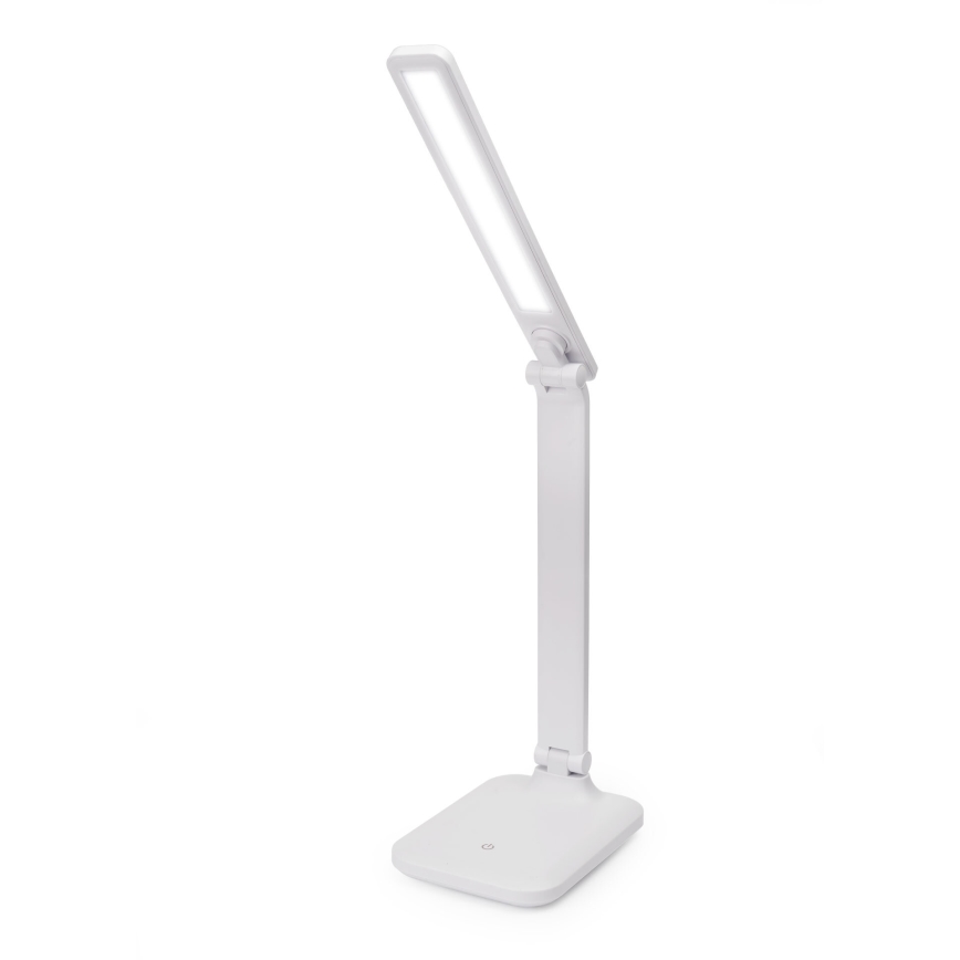 LED Stmievateľná dotyková stolná lampa s bezdrôtovým nabíjaním a USB portom REMUS LED/5W/230V biela