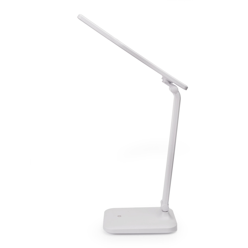LED Stmievateľná dotyková stolná lampa s bezdrôtovým nabíjaním a USB portom REMUS LED/5W/230V biela