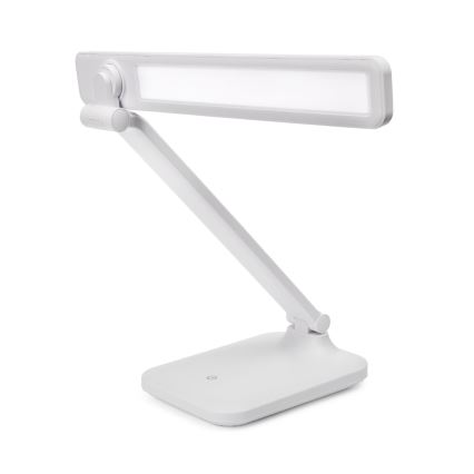 LED Stmievateľná dotyková stolná lampa s bezdrôtovým nabíjaním a USB portom REMUS LED/5W/230V biela