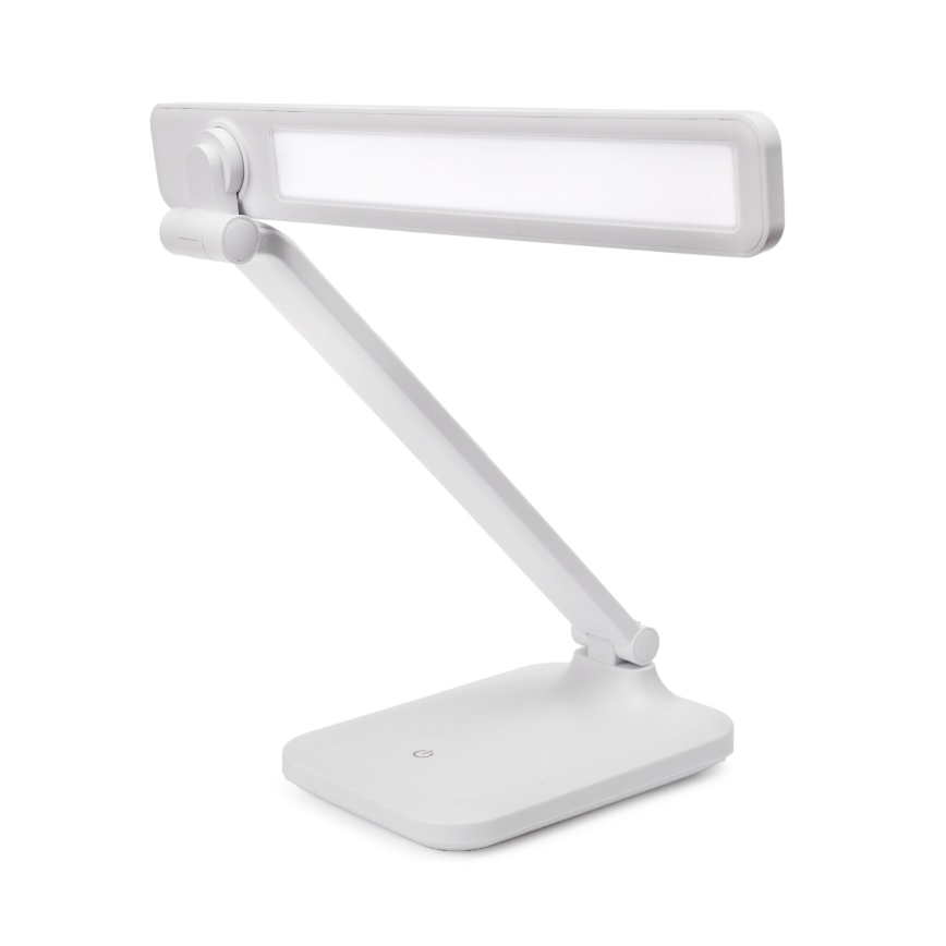 LED Stmievateľná dotyková stolná lampa s bezdrôtovým nabíjaním a USB portom REMUS LED/5W/230V biela