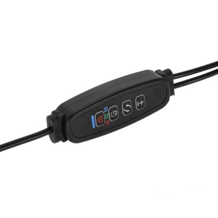 LED Stmievateľná flexibilná stolná lampa s klipom na pestovanie rastlín VITARO 2xLED/4W/230V čierna