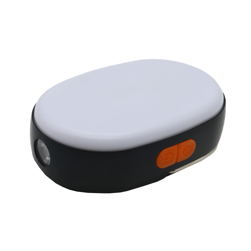 LED Stmievateľná nabíjacia lampa s funkciou powerbanky K4 LED/1W/5V 3000-6500K IPX4 4000 mAh čierna