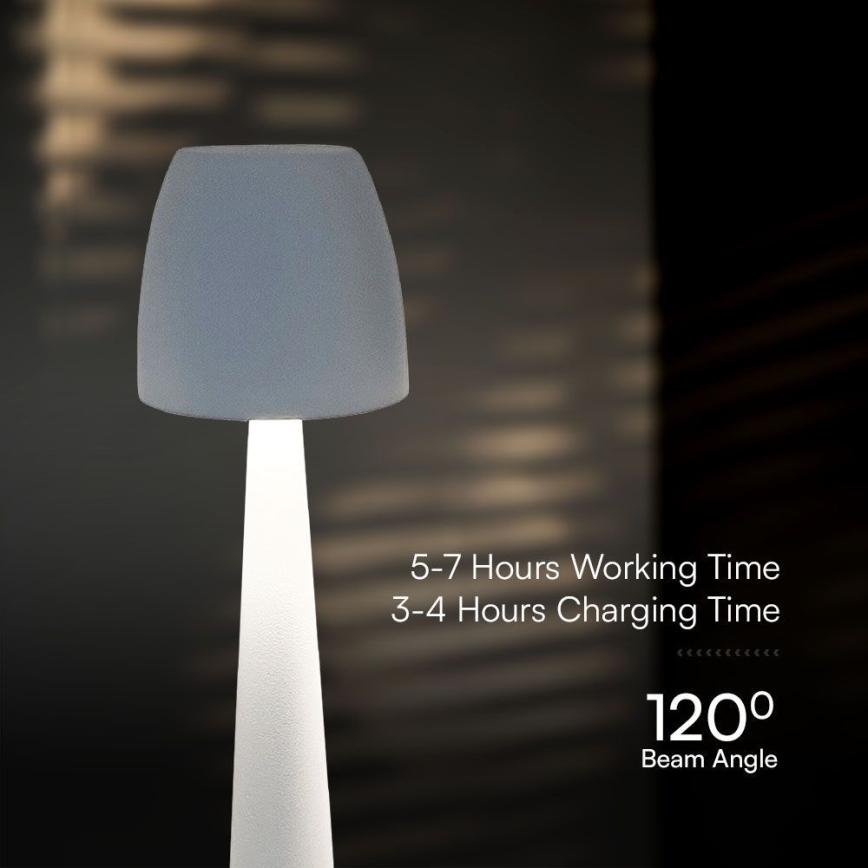 LED Stmievateľná nabíjacia dotyková stolná lampa LED/3W/5V 3000-6000K 1800 mAh biela