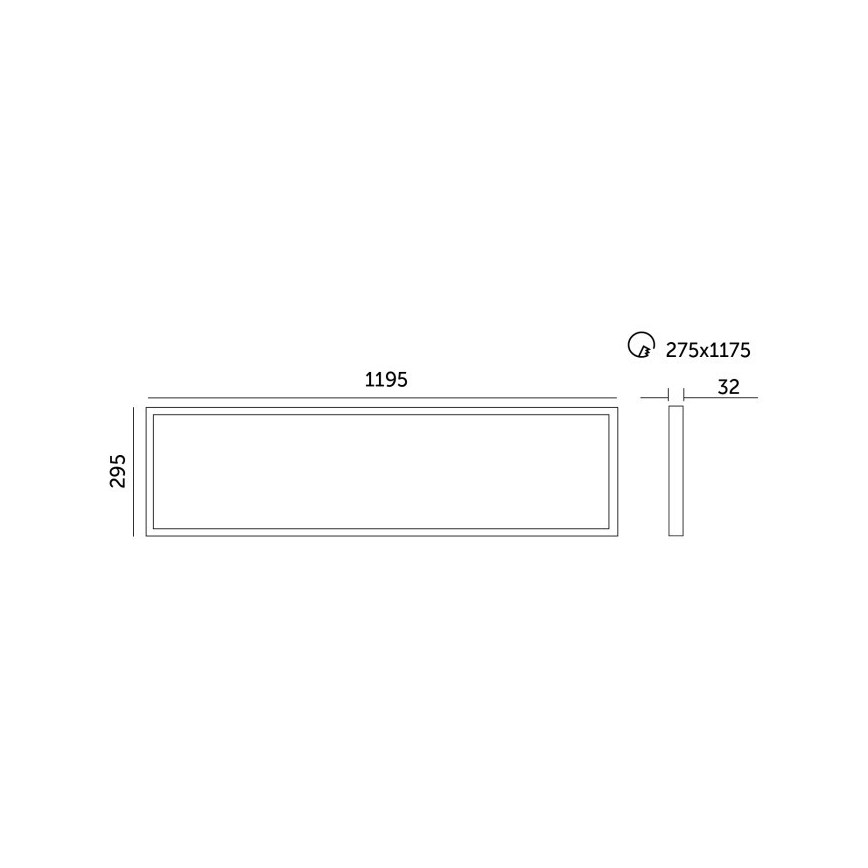 LED Stmievateľný podhľadový panel CAPRI LED/25/36/40W/230V 3000/4000/5700K IP44 30x120 cm