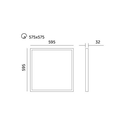 LED Stmievateľný podhľadový panel CAPRI LED/25/36/40W/230V 3000/4000/5700K IP44 60x60 cm